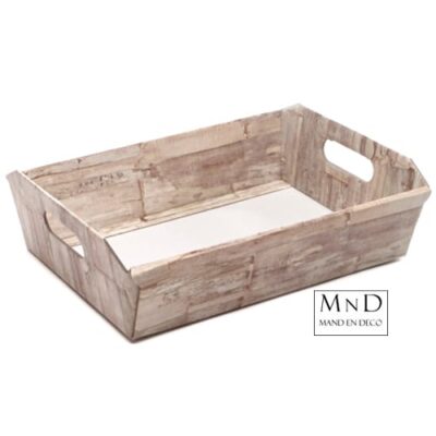 mand karton met greep wood 35x26x7cm