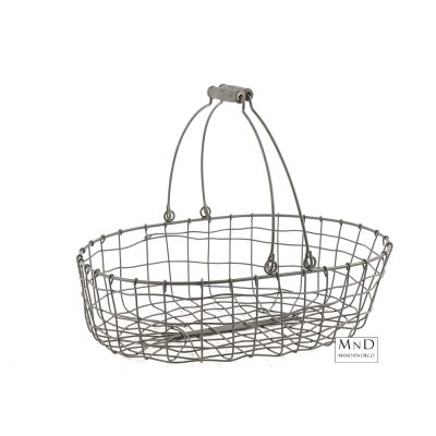 Mand ovaal Carry grey 37x27x10cm