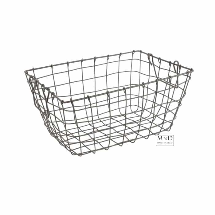 Mand rechthoek high top M grey 33x24x17cm