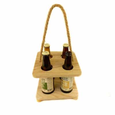 Bier-flesdrager Dastin S naturel voor 4 flesjes 20x20cm