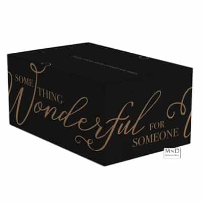 Geschenkdoos Wonderful zwart 39x29x23.2cm