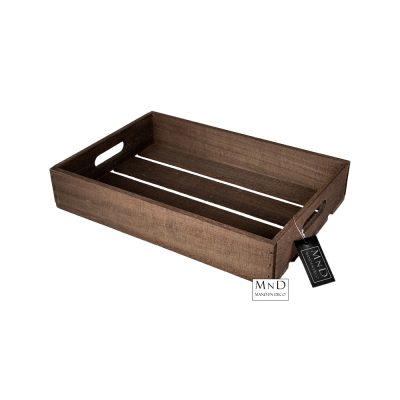 Dienblad Wiebe bruin 32x21.5xH6cm