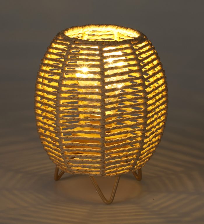 Lantaarn met LED verlichting Ø14.5xH17CM/Ø12xH17CM 4.assorti (augustus leverbaar) - Afbeelding 2