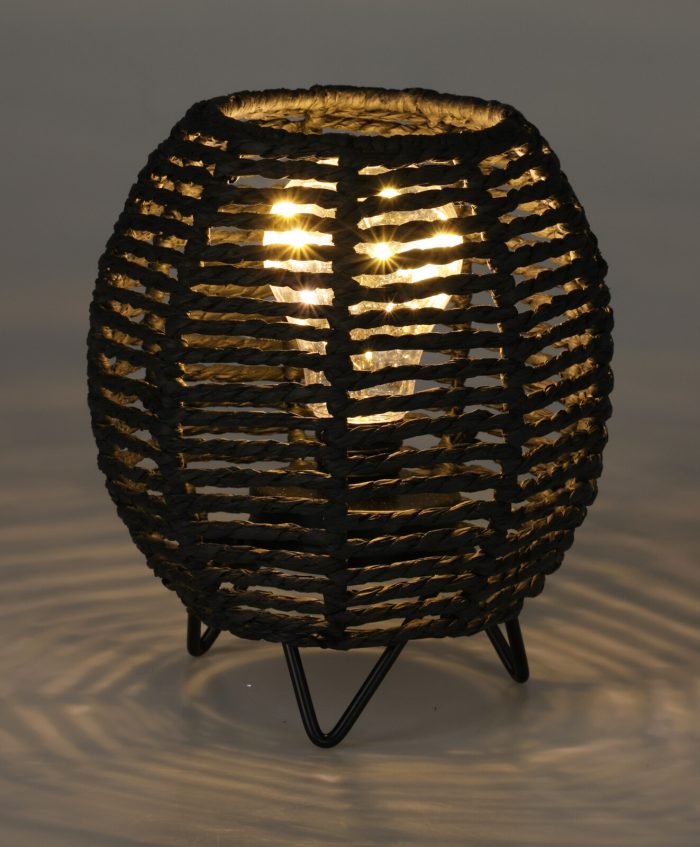 Lantaarn met LED verlichting Ø14.5xH17CM/Ø12xH17CM 4.assorti (augustus leverbaar) - Afbeelding 4