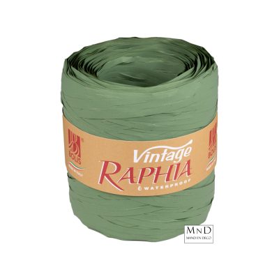Raffia vintage lint 200m | 70 salvia groen
