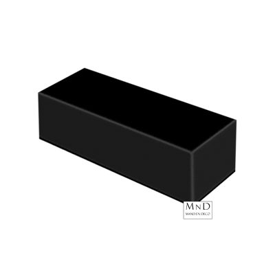 1 Fles Zwart Glans All-Over 33,5x9x9,5cm