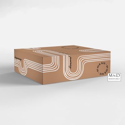 Geschenkdoos On Our Way Kraft Wit Zwart 39x29x10cm