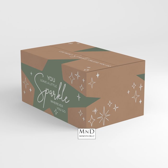 Geschenkdoos Sparkle Groen 39x29x17.5cm