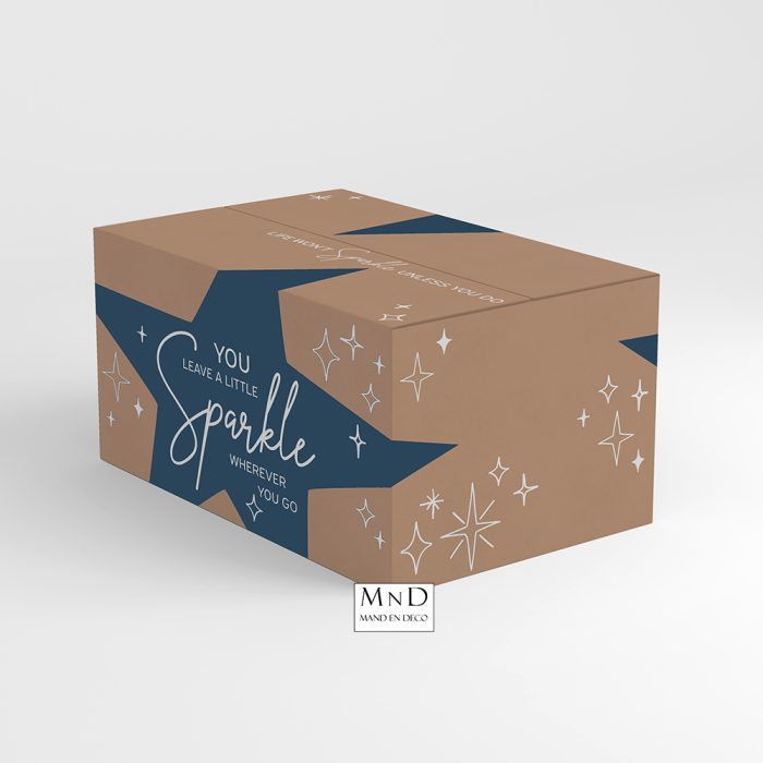 Geschenkdoos Sparkle Blauw 39x29x30cm