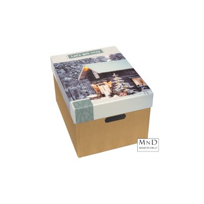 Geschenkdoos Cosy Cabin | Bruine Bodem 39x29x30cm