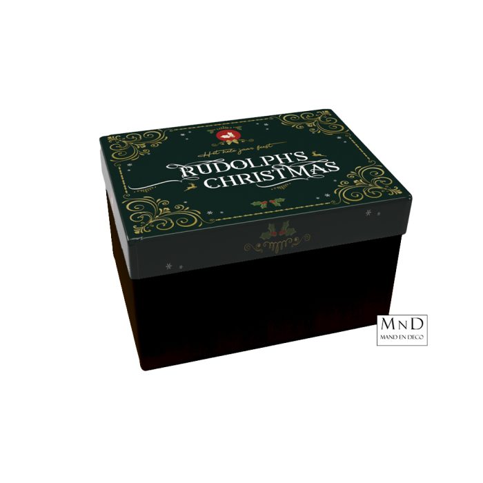 Geschenkdoos Rudolph | Zwarte Bodem 39x29x17.5cm