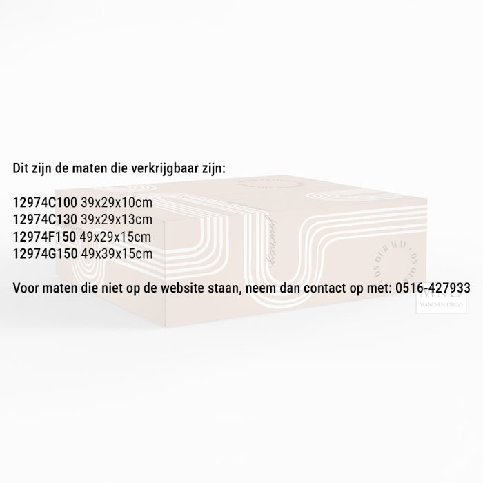 Geschenkdoos On Our Way Kraft Wit Zwart 39x29x13cm - Afbeelding 2