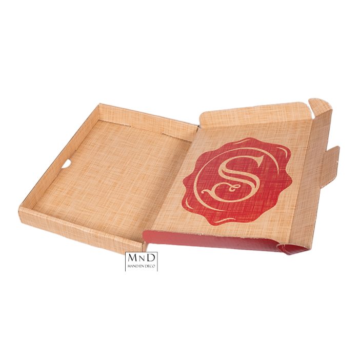 Brievenbus verzenddoos Sinterklaas Rood Met Goud A5 22x15.5x2.8cm - Afbeelding 2