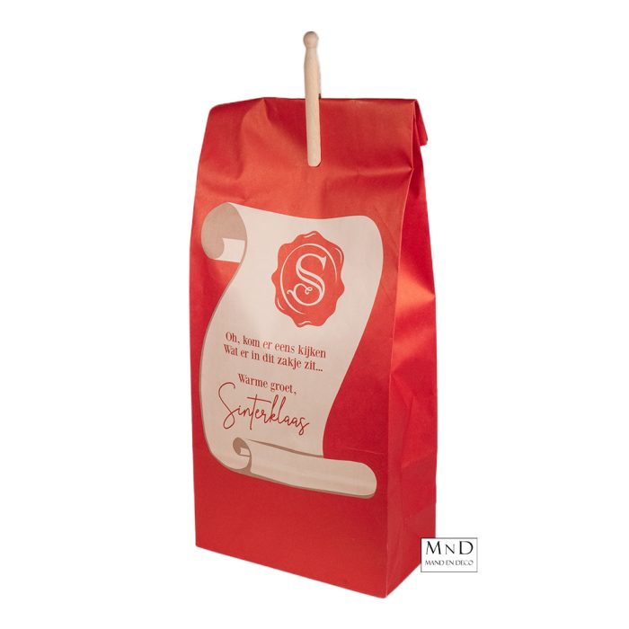 Paperbag S Zak van Sinterklaas 2025 20x10x47cm