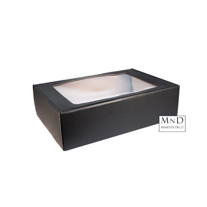 Vensterdozen Groot | Zwart 38x28x9cm