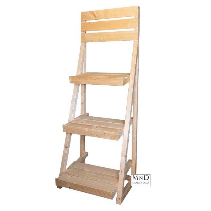 Display standaard Hout 3 laags