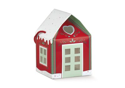 Kersthuis karton 12x12x11cm