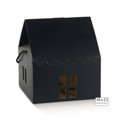 Huis zwart Seta Nero 24.5x24.5x14/24cm