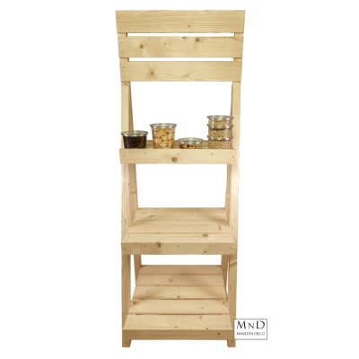 Display standaard Hout 3 laags RECHT 42x58x160cm