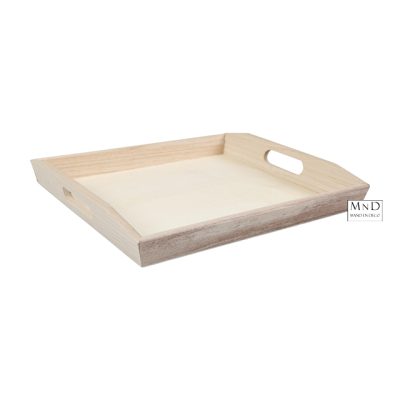 Houten dienblad 26,8x24x2,8x4cm