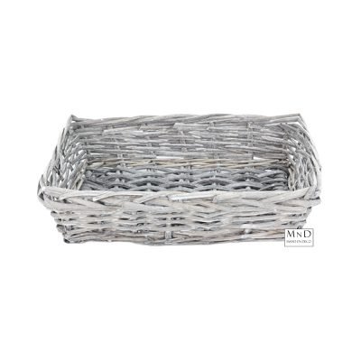 Mand Noa grey rechthoek 27x21x7cm