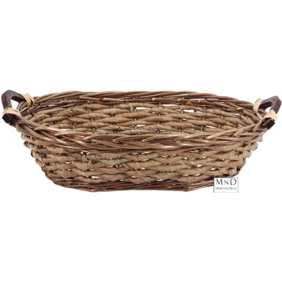 Mand David ovaal met houten handvat 47x37x12cm