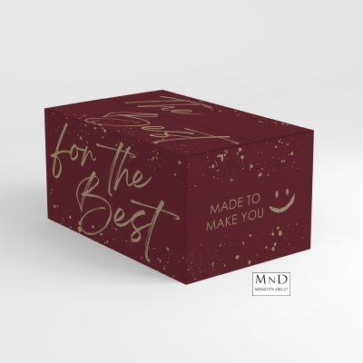Geschenkdoos The Best Kraft Bordeaux 39x29x13cm