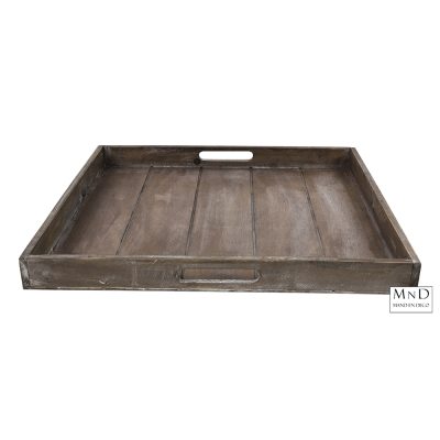 Dienblad vierkant Charan L bruin 48x48xH4,5cm