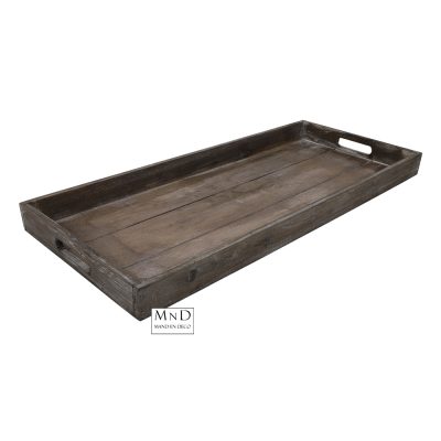 Dienblad rechthoek Charan XL bruin 30x70xH4,5cm