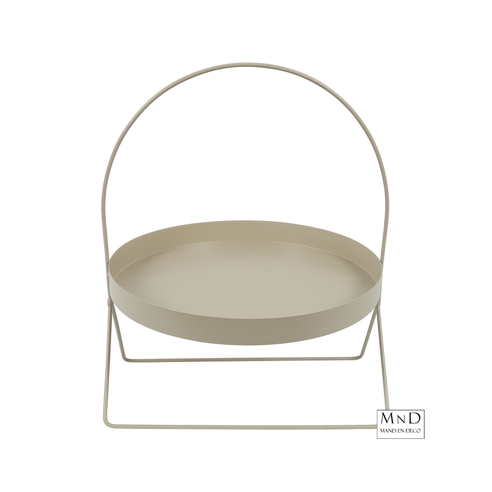 Etagere Luka 1 o/voet beige 31x30xH36cm
