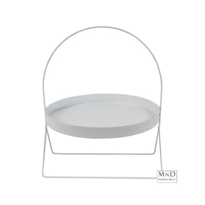 Etagere Luka 1 o/voet wit 31x30xH36cm