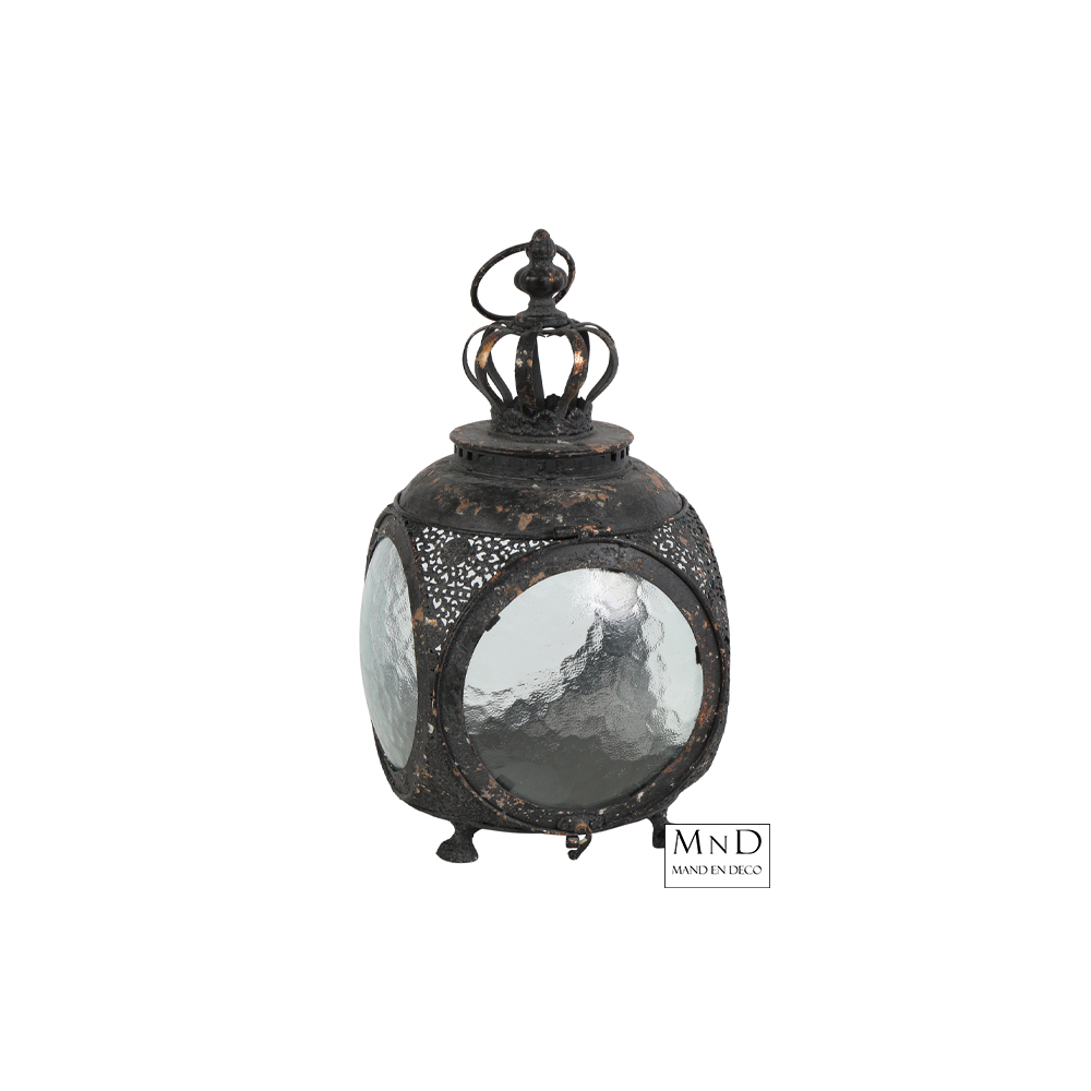 Lantaarn vk Xavier S zwart 18x18x33.5cm