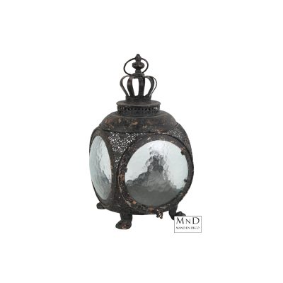 Lantaarn vk Xavier L zwart 33x33x39cm