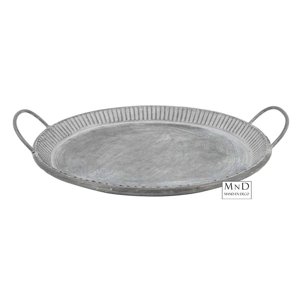 Dienblad ro Claudia M zink 33x33xH3cm